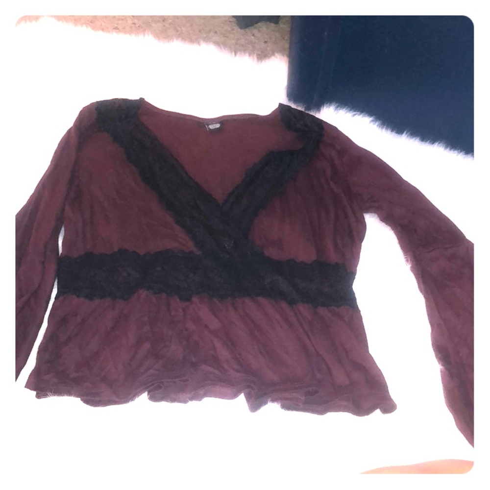Lace maroon blouse